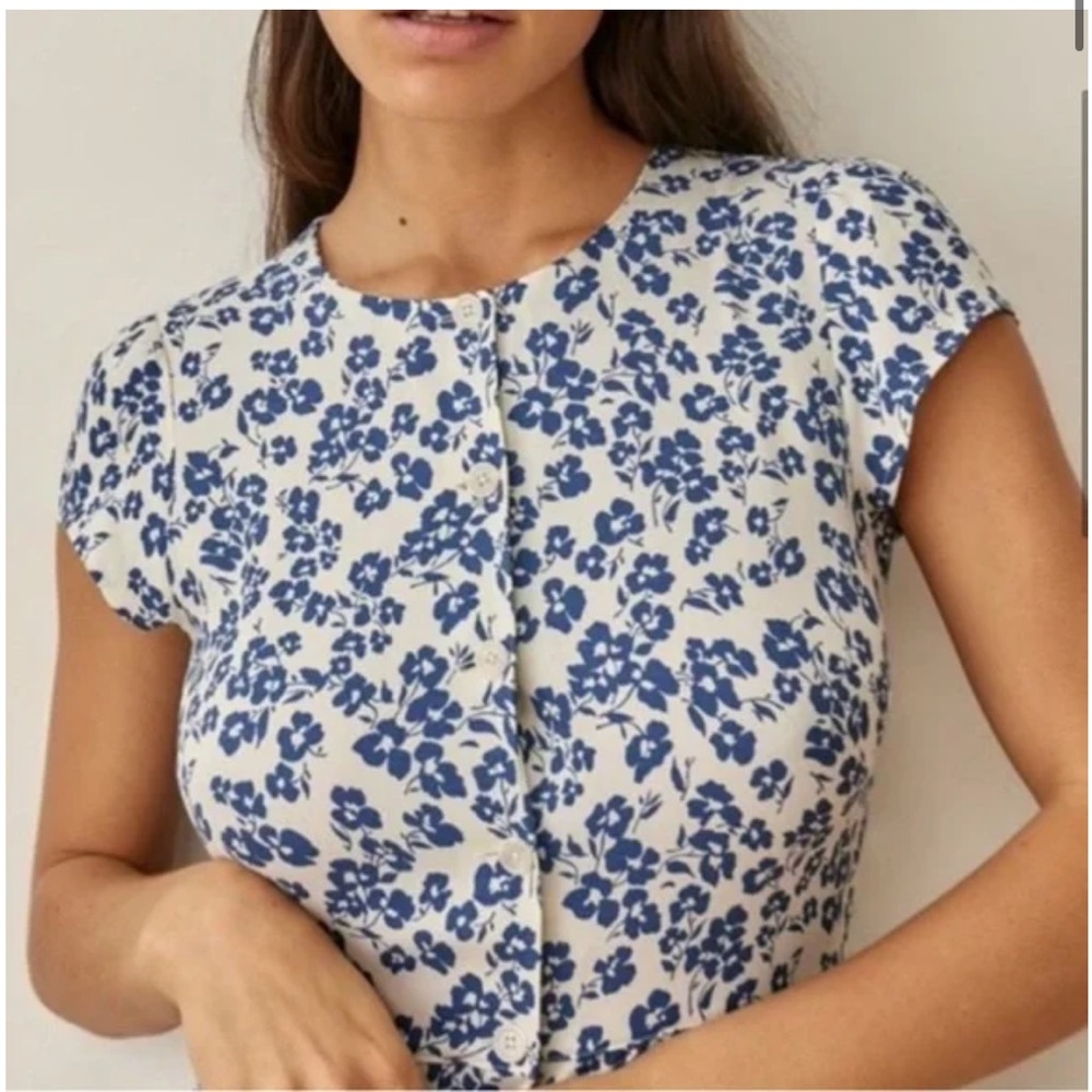 Reformation White and Blue Floral Maxi Dress - Picture 8 of 9